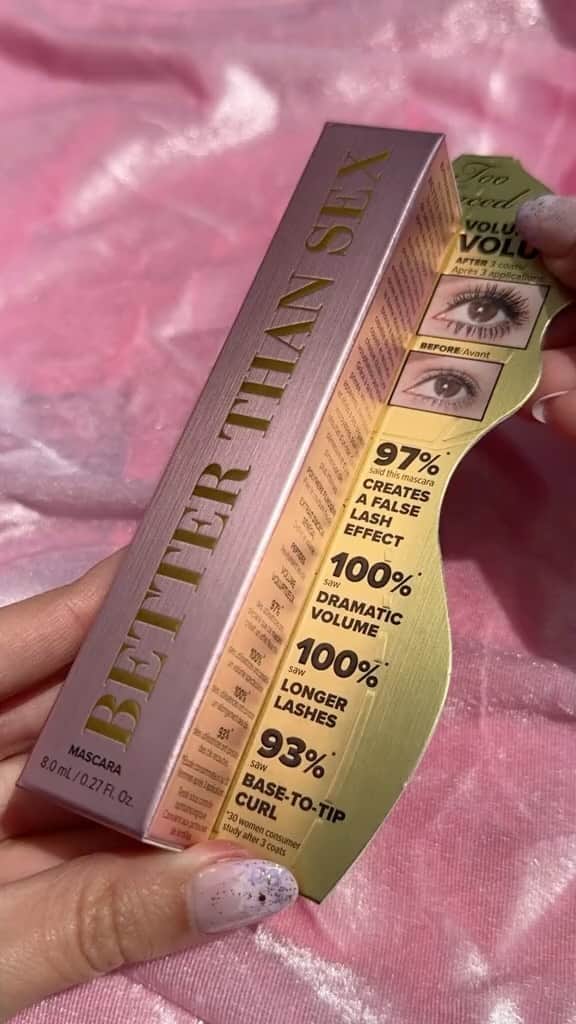 Too Facedのインスタグラム：「🔟YEARS OF BETTER THAN SEX MASCARA! 🥳💖🥰 Celebrate a decade of mind-blowing lashes! #toofaced #betterthansexmascara #tfcrueltyfree」