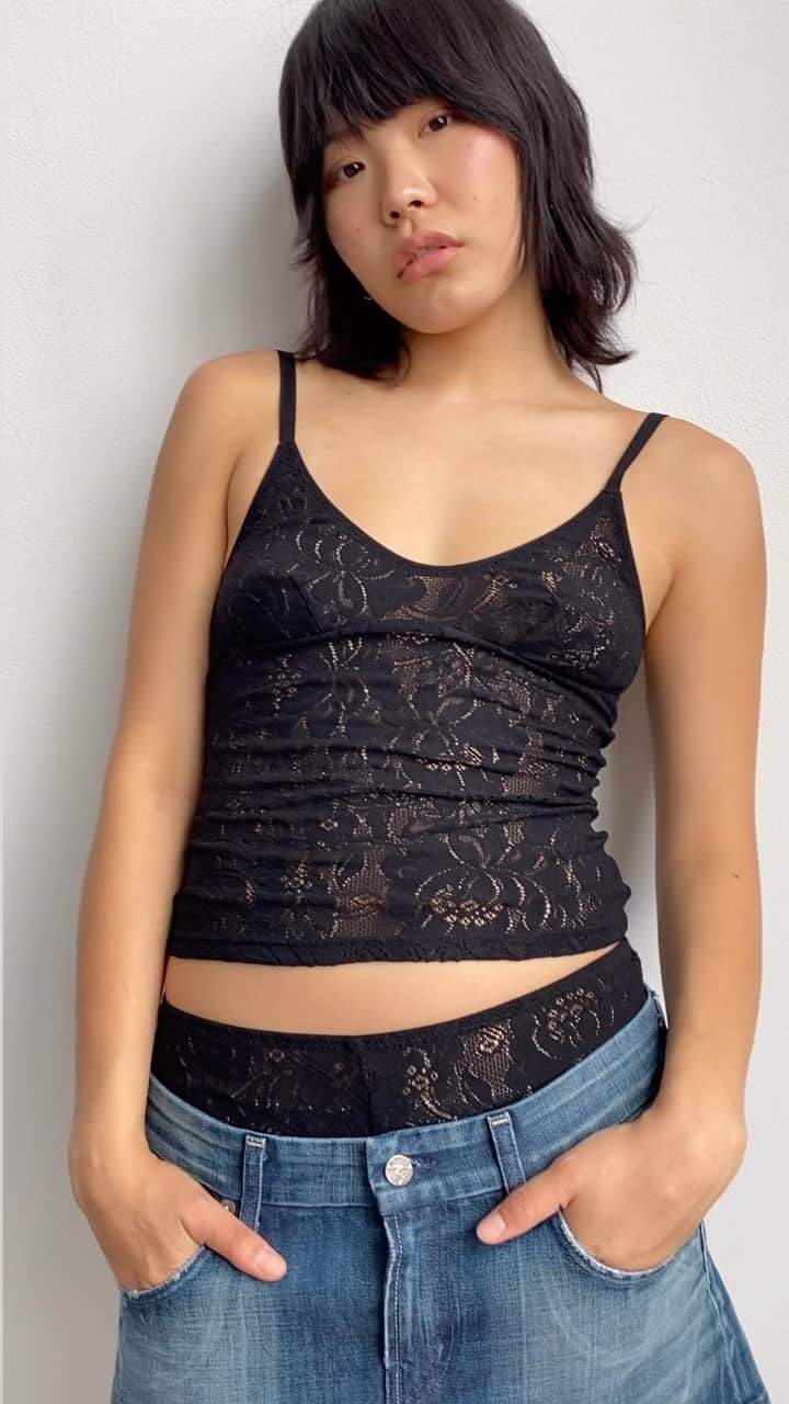 のインスタグラム：「Get ready for Summer in our favorite French lace cami and short #slowfashion」
