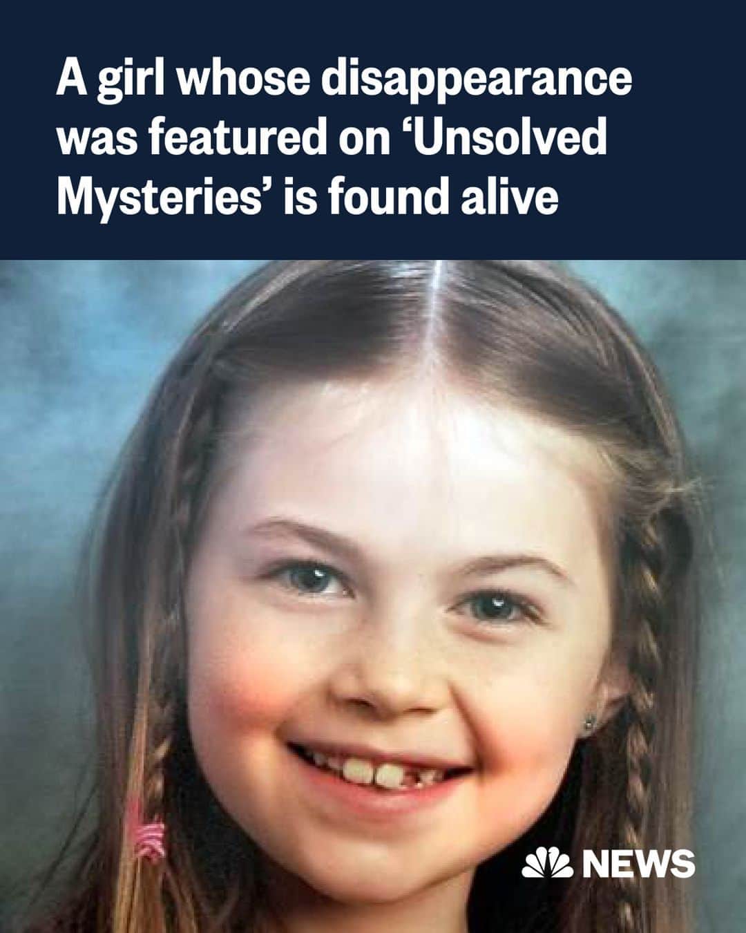 NBC Newsさんのインスタグラム写真 - (NBC NewsInstagram)「An Illinois girl whose disappearance was featured on Netflix's "Unsolved Mysteries" was found alive in North Carolina last week, six years after she was allegedly abducted by her mother.  Kayla Unbehaun, who turned 15 in January, was 9 years old when she went missing in 2017 while in the care of her mother, Heather Unbehaun.  A police spokesman said a woman at Plato's Closet in Asheville recognized Unbehaun from "published media" about the case and contacted the authorities, according to NBC Chicago.  Full story at the link in bio.  📷️ National Center for Missing & Exploited Children」5月17日 4時33分 - nbcnews