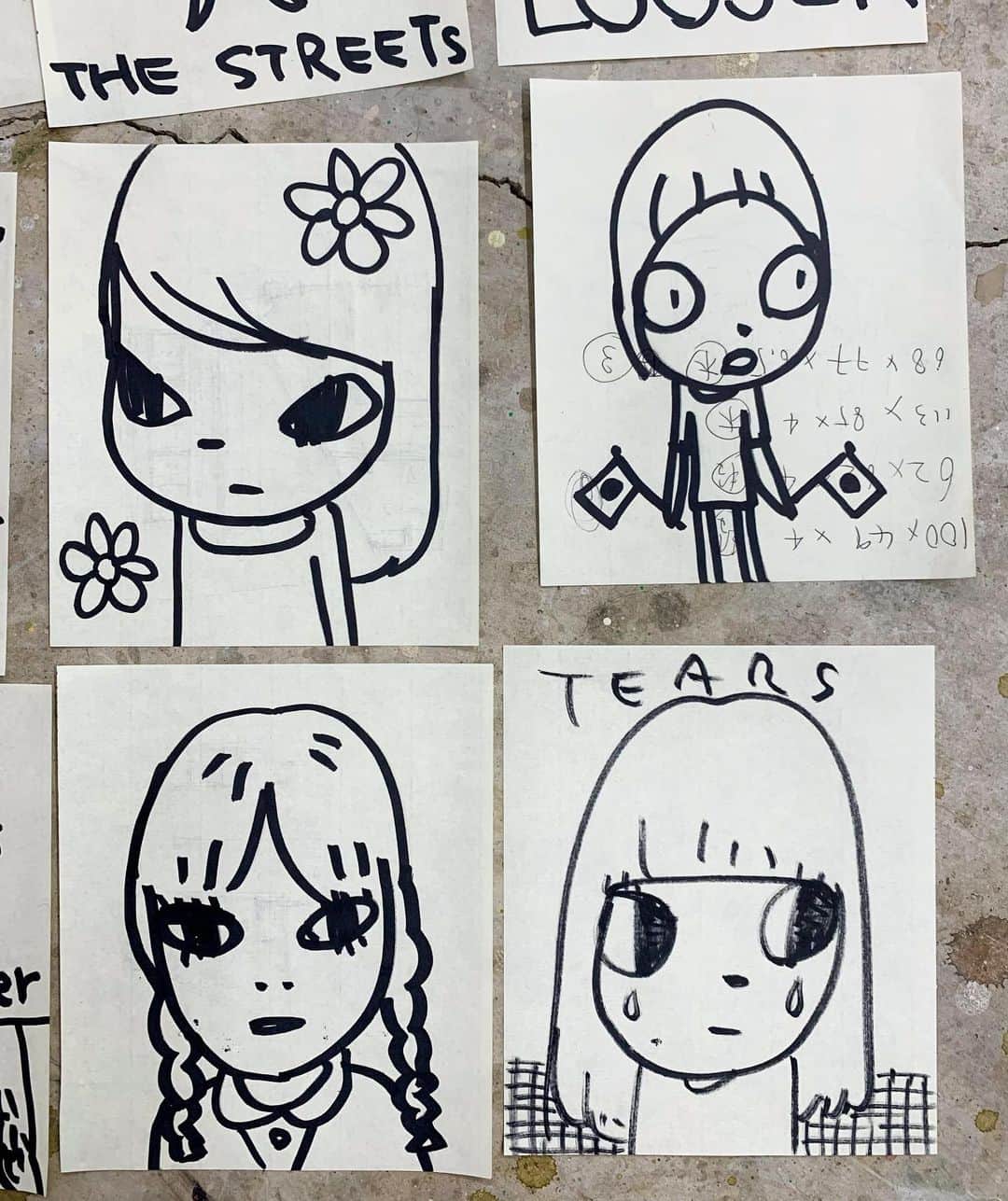 奈良美智さんのインスタグラム写真 - (奈良美智Instagram)「roughly marker drawings from last 30 days.」5月17日 7時10分 - michinara3