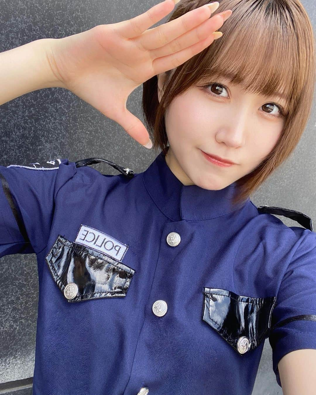 公野舞華のインスタグラム：「⁡ ⁡ ⁡ ⁡ 前に着たおまわりさんの別ver.👮‍♀️ ⁡ 最近、何罪を犯したか言ってごらん？ ⁡ ⁡ ⁡ ⁡」