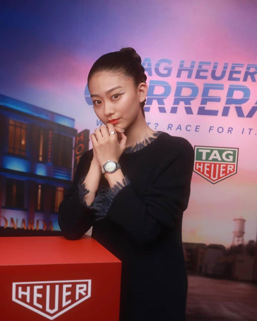 水戸由菜さんのインスタグラム写真 - (水戸由菜Instagram)「・ TAG HEUER CARRERA 60th Anniversary Short Film Premier JAPAN EVENT  タグホイヤーのイベントに一足先に行ってきた！  タグ・ホイヤーのアイコンウォッチ「タグ・ホイヤー カレラ」の60周年を祝して期間限定でイベント開催してるんだって！  ピンクとブルーの空間素敵で可愛かった🩷💙  @tagheuer  #TAGHeuerCarrera60」5月17日 20時42分 - yuna_3047