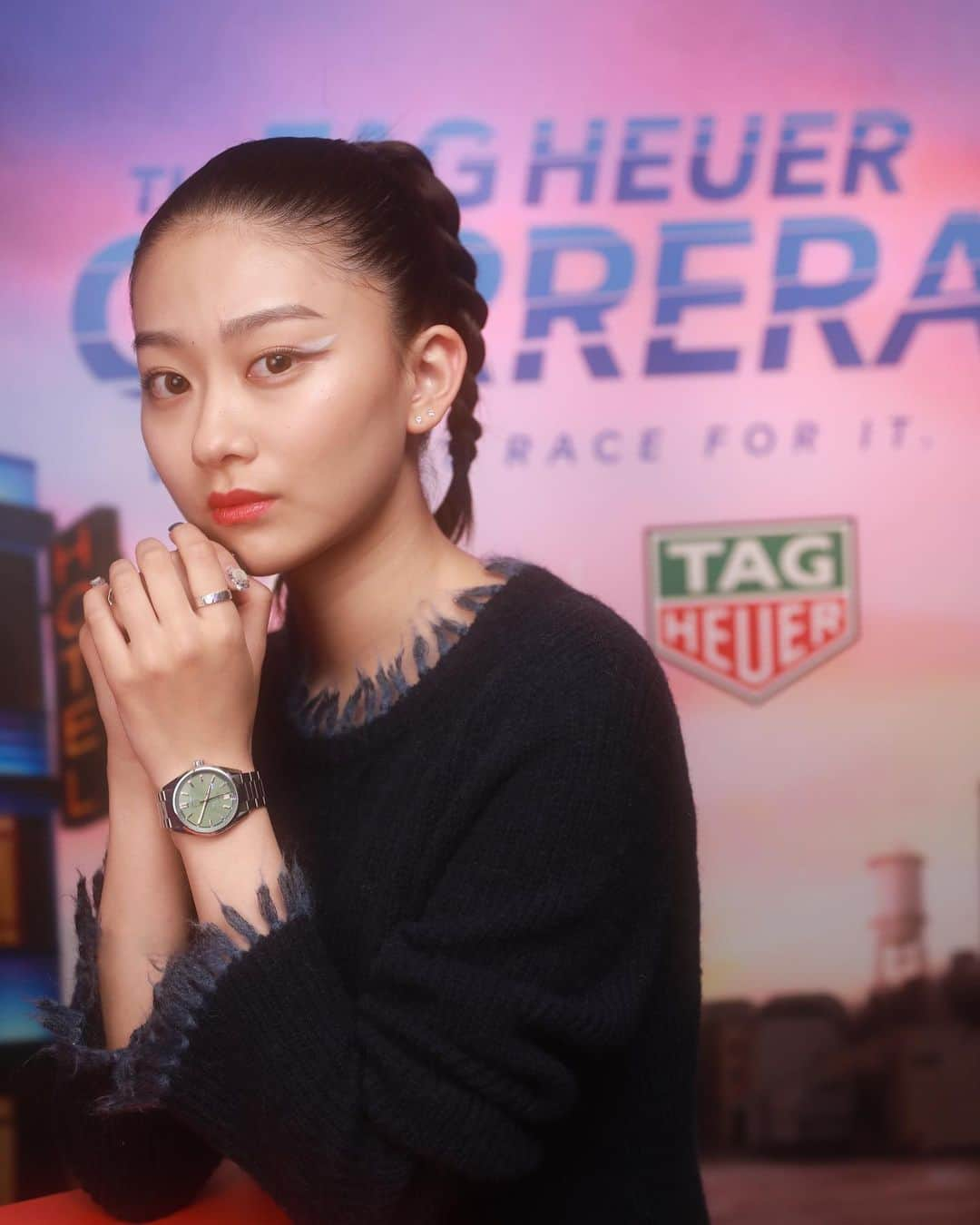 水戸由菜さんのインスタグラム写真 - (水戸由菜Instagram)「・ TAG HEUER CARRERA 60th Anniversary Short Film Premier JAPAN EVENT  タグホイヤーのイベントに一足先に行ってきた！  タグ・ホイヤーのアイコンウォッチ「タグ・ホイヤー カレラ」の60周年を祝して期間限定でイベント開催してるんだって！  ピンクとブルーの空間素敵で可愛かった🩷💙  @tagheuer  #TAGHeuerCarrera60」5月17日 20時42分 - yuna_3047