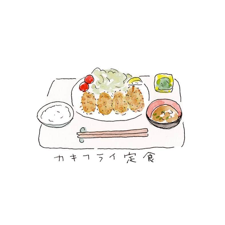 ハルペイさんのインスタグラム写真 - (ハルペイInstagram)「✨ カキフライ定食的なものが食べたいなと、妄想しながら納豆を食べた私のお昼ご飯😂 #米すらなかったの #カキフライ定食  #食べたい . #和食#washoku  #食べ物イラスト　  #sketch#sketchbook #watercolor  #harupei#ハルペイ#なdoodle#draw#drawing#illustrator#illustration#japan#絵#雑貨#湘南#イラスト#イラストレーター#插畫#插畫家#ゆるい#茅ヶ崎」5月17日 20時37分 - harupeipei