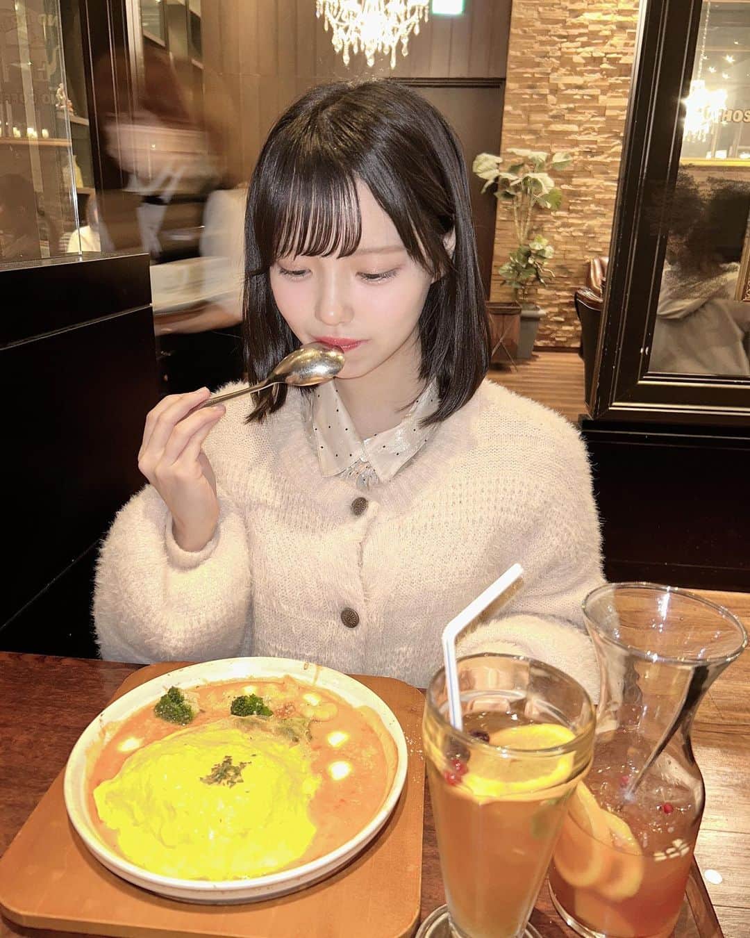 岩田陽菜のインスタグラム：「オムライスもいちごのフレンチトーストも大好きなのです🥴  ♡ᕼᗩᑭᑭY ♡」