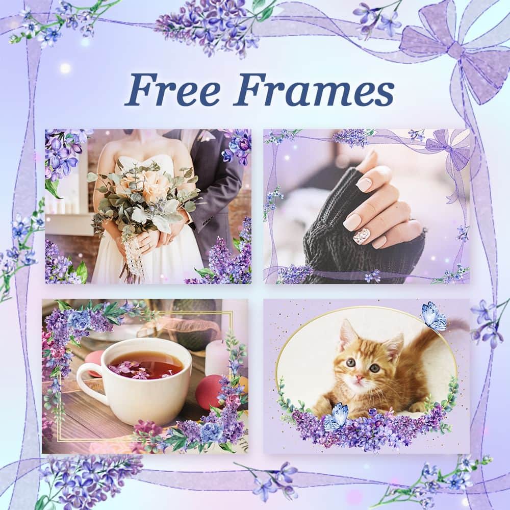 LINE Cameraのインスタグラム：「💜無料💜今が見頃☺️💗 ライラックフレームを見に来て🪻 . 💜Free💜 They're in bloom ☺️💗 Come see our lilac frames🪻 . #linecamera #lineカメラ #ラインカメラ #無料 #無料配布 #free #可愛い #cute #ライラック #lilac #紫 #purple #💜 #フィルター #filter #filters #ふわふわ #花 #flower #flowers #加工アプリ #画像加工 #加工画像 #加工の仕方 #加工 #フレーム #frame #frames」