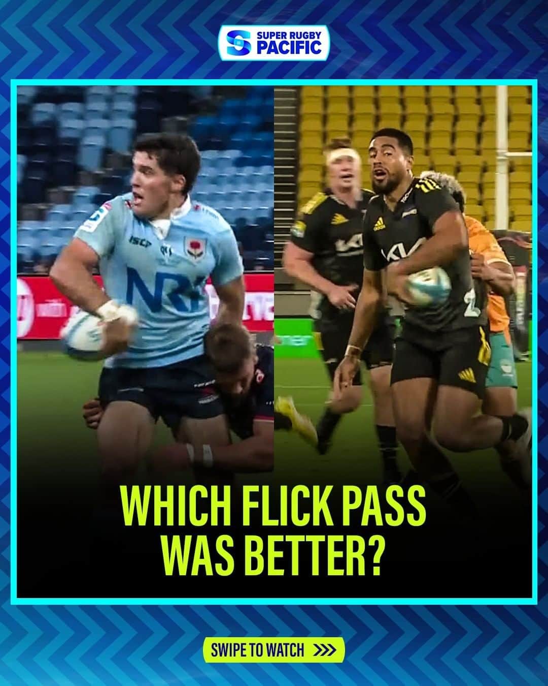 Super Rugbyのインスタグラム：「Nights at the flicks 🎞️  Which flick pass was best from round 12?  #SuperRugbyPacific」