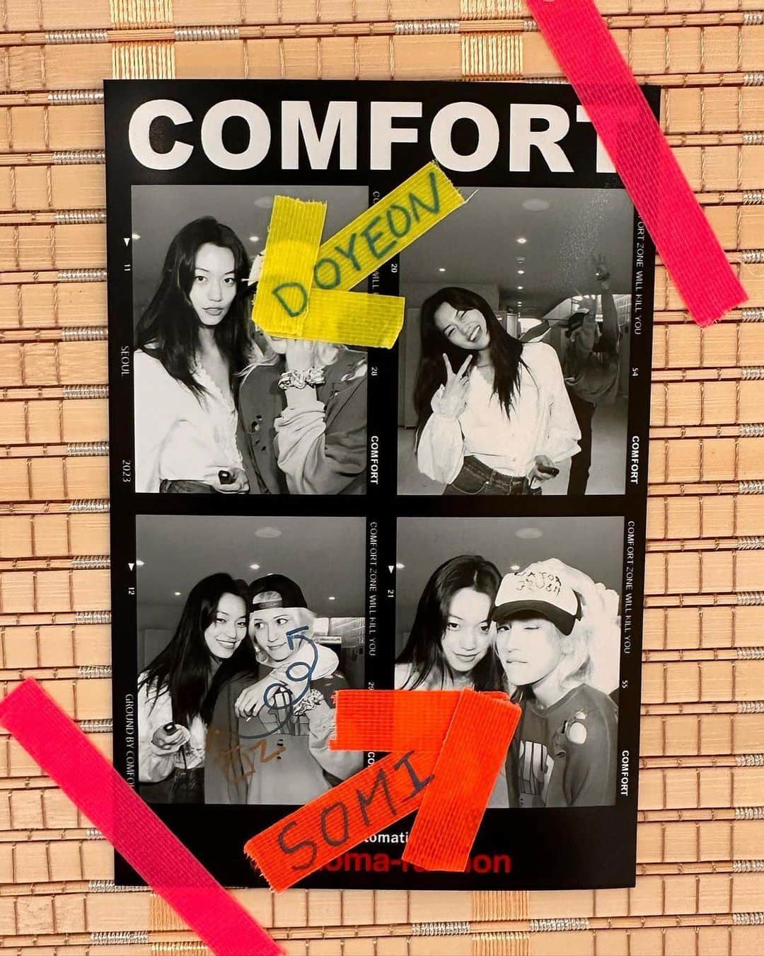キム・ドヨンのインスタグラム：「Comfort Seoul Instagram update with Doyeon & Somi 🤍」