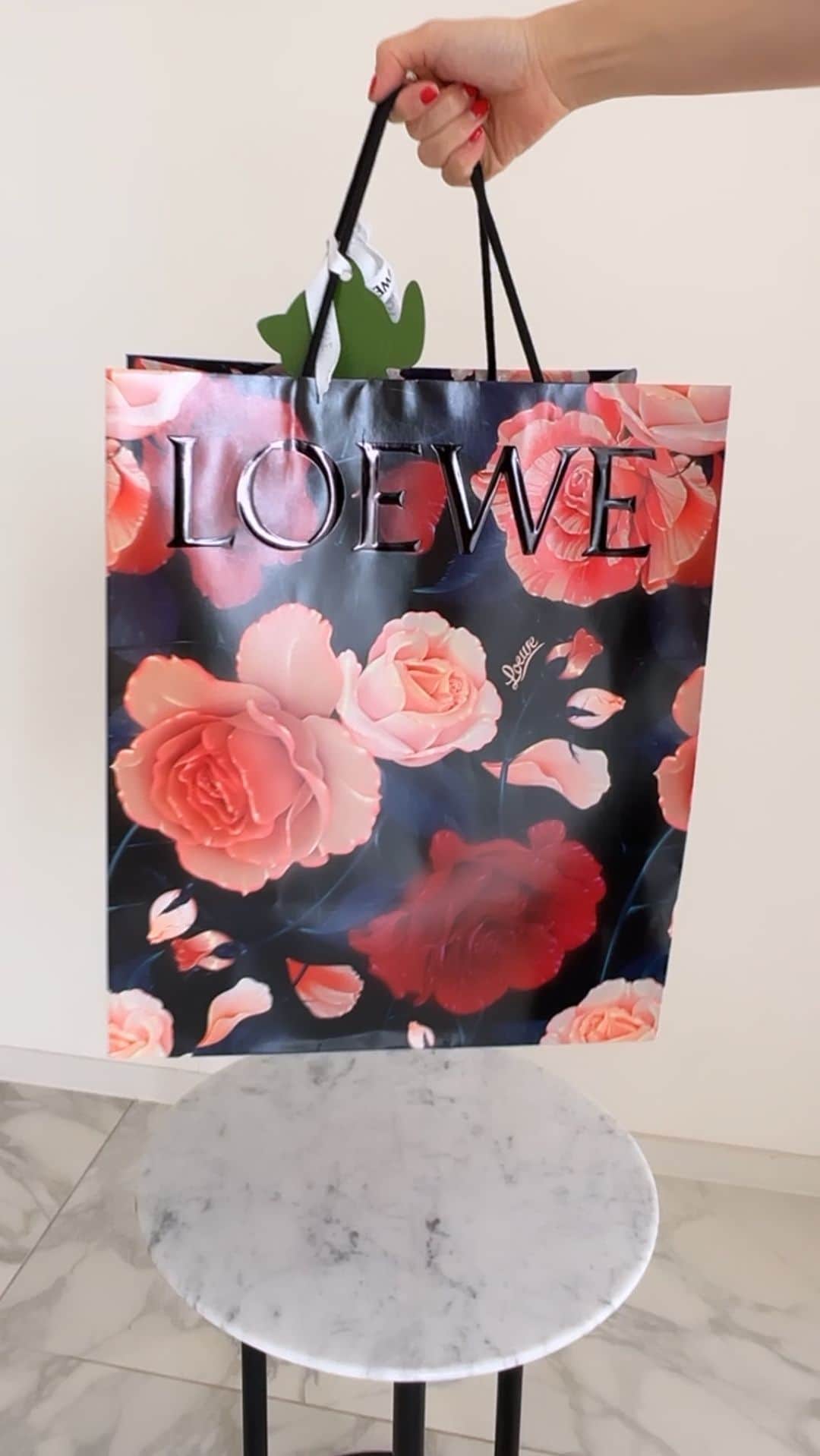 翁安芸のインスタグラム：「@loewe 🫶🏻❤️❤️❤️   #summerbag #loewe #ロエベ」
