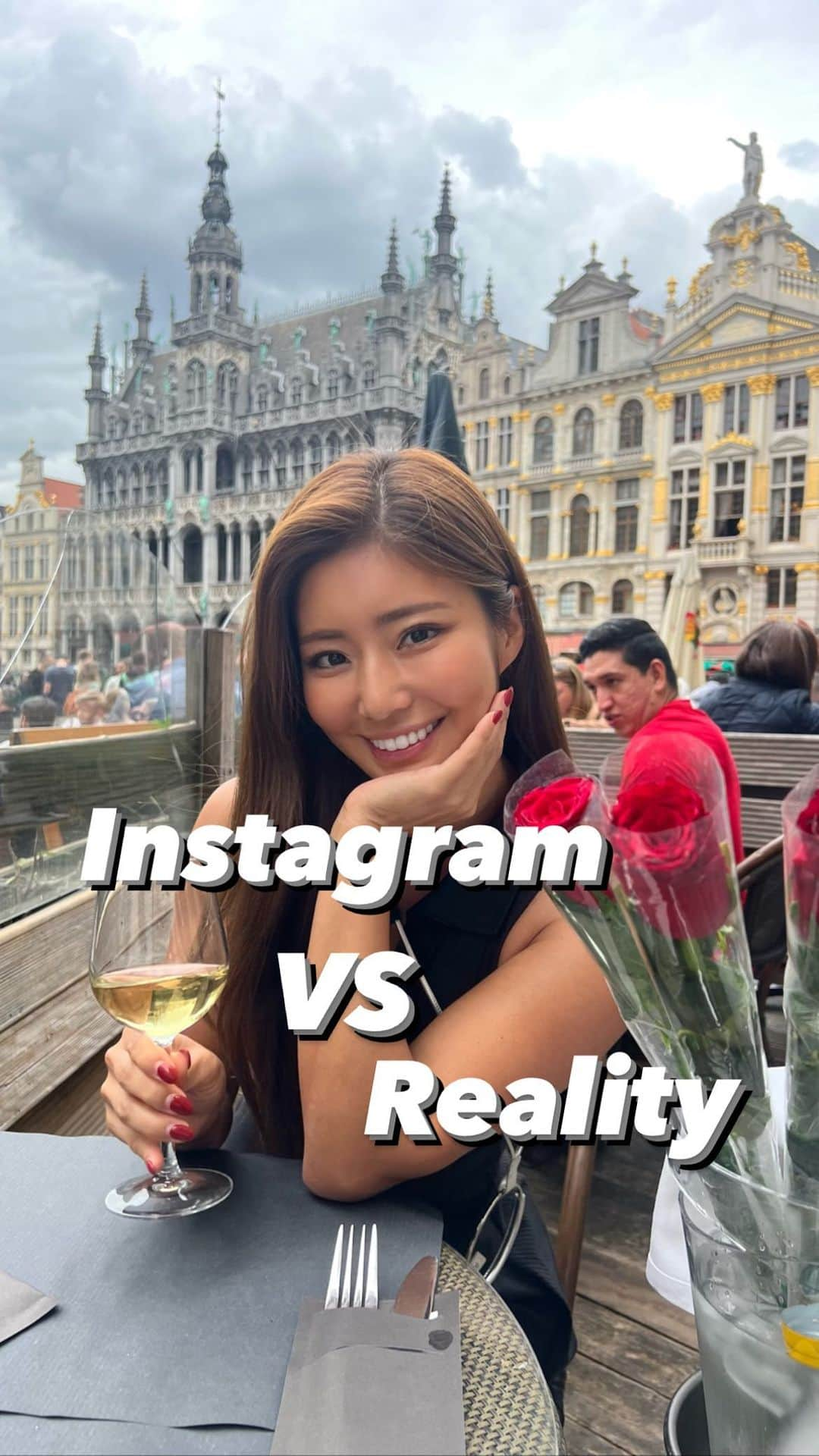 田上舞子のインスタグラム：「🔥Instagram vs Reality🔥 Please don't hate us🙈🙈」