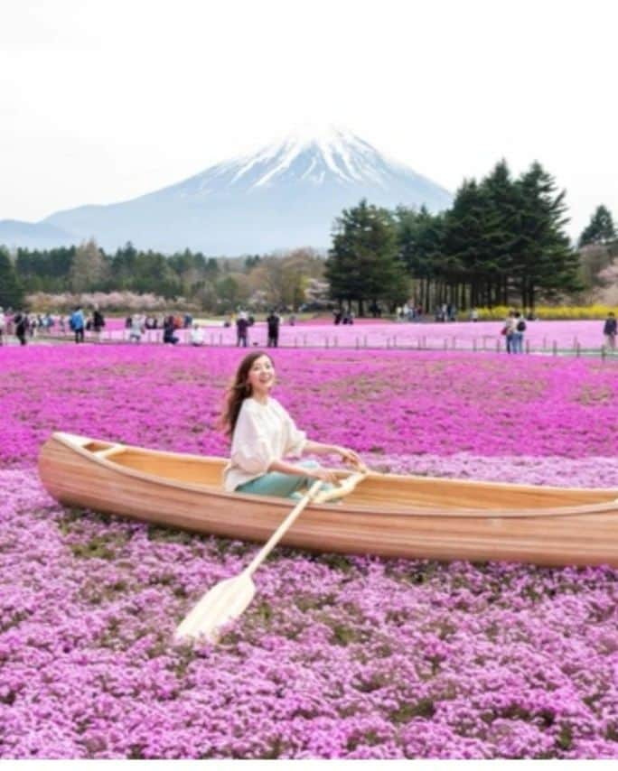 杉山由紀子さんのインスタグラム写真 - (杉山由紀子Instagram)「ウォーカープラスに♡ 富士の芝桜を取材しに行ったのが掲載中🌸✨　  ほんとに綺麗だったなー✨✨✨ お花ってタイミングがあるから、なかなかドンピシャな時に観れるって最高❤  しかも後ろに富士山🗻✨✨✨  #富士 #富士山 #富士芝桜まつり #芝桜 #しばざくら #撮影 #モデル #model #依頼はDMへ」5月17日 15時32分 - yukikosugiyama