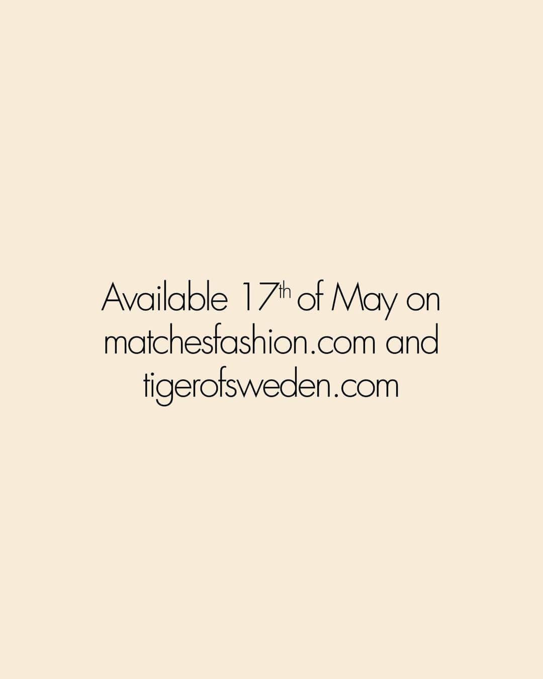 のインスタグラム：「Following the success of the first, 'Ben Cobb for Tiger of Sweden' collection comes a summer continuation.  The offering features six essential pieces using the same designs but reimagined in summer, lightweight fabrics. The collection is again made from leftover stock sourced primarily from British and Italian manufacturers; as a result, each piece is produced in limited numbers.  Available at matchesfashion.com, tigerofsweden.com and Tiger of Sweden, Marylebone High Street, May 17th. #TigerofSweden #BenCobbCollection」
