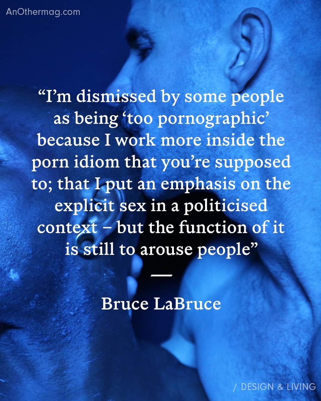 AnOther Magazineさんのインスタグラム写真 - (AnOther MagazineInstagram)「@brucelabruce is no stranger to controversy. Throughout his career, he’s pushed the envelope with punk, sexually explicit queer cinema, from his trailblazing debut No Skin Off My Ass to Saint-Narcisse, a darkly comic, twincestuous romance 🔥⁠ ⁠ The Canadian filmmaker’s latest project is a pornographic remake of Pier Paolo Pasolini’s 1968 film Teorema. At the link in bio, he talks about camp, the line between erotica and porn, and why there’s no underground anymore 📲⁠ ⁠ "Pasolini, what draws me to him in particular, is his dialectical thinking and the way that he really embraces paradox," LaBruce tells @sam.moore94. "What I’m doing is almost like extending his work to its logical conclusion." ⁠ ⁠ 📸 1-2. No Skin Off My Ass, 1991 © the artist, courtesy of @apoliticalorg⁠ 3. Hustler White, 1996 © the artist, courtesy of @apoliticalorg⁠ 4-5. Production still from The Visitor, 2023 © the artist, courtesy of @apoliticalorg⁠ 6. Hustler White, 1996 © the artist, courtesy of @apoliticalorg⁠」5月17日 21時05分 - anothermagazine