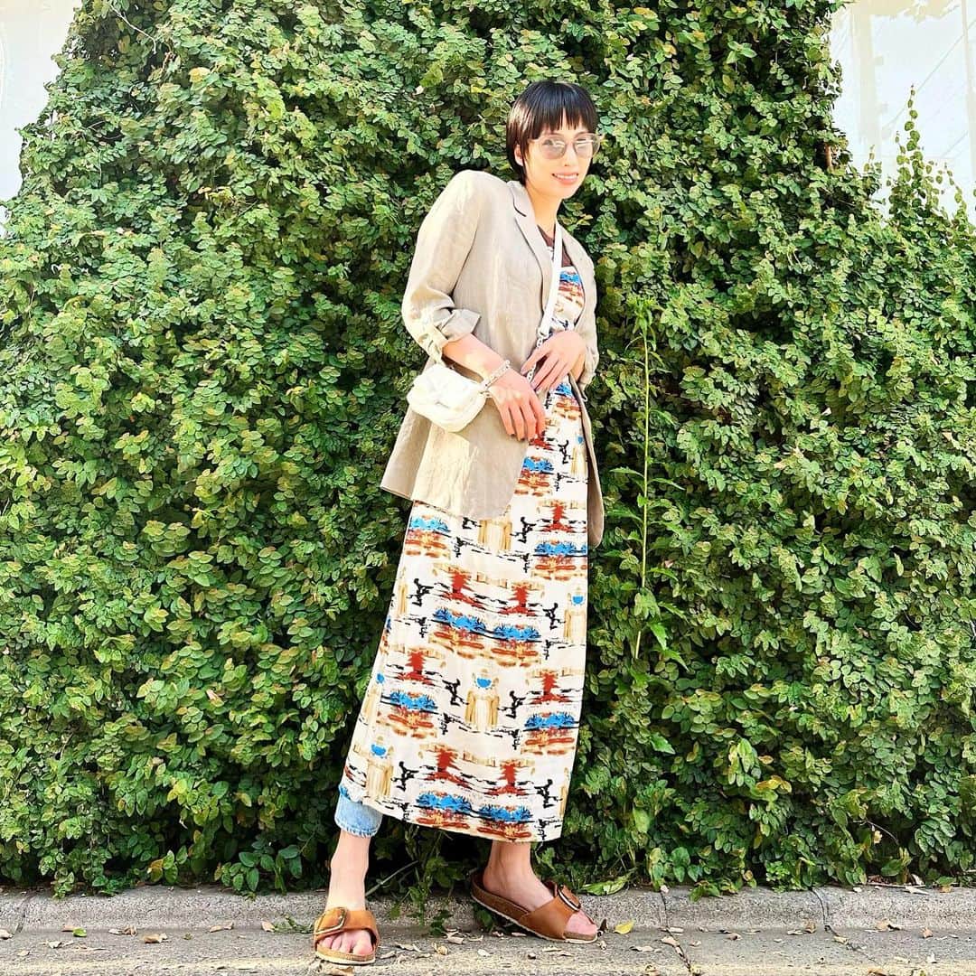 のインスタグラム：「. @jeudi.closet  髪切ったからおちついた大人なかんじきた❤️」