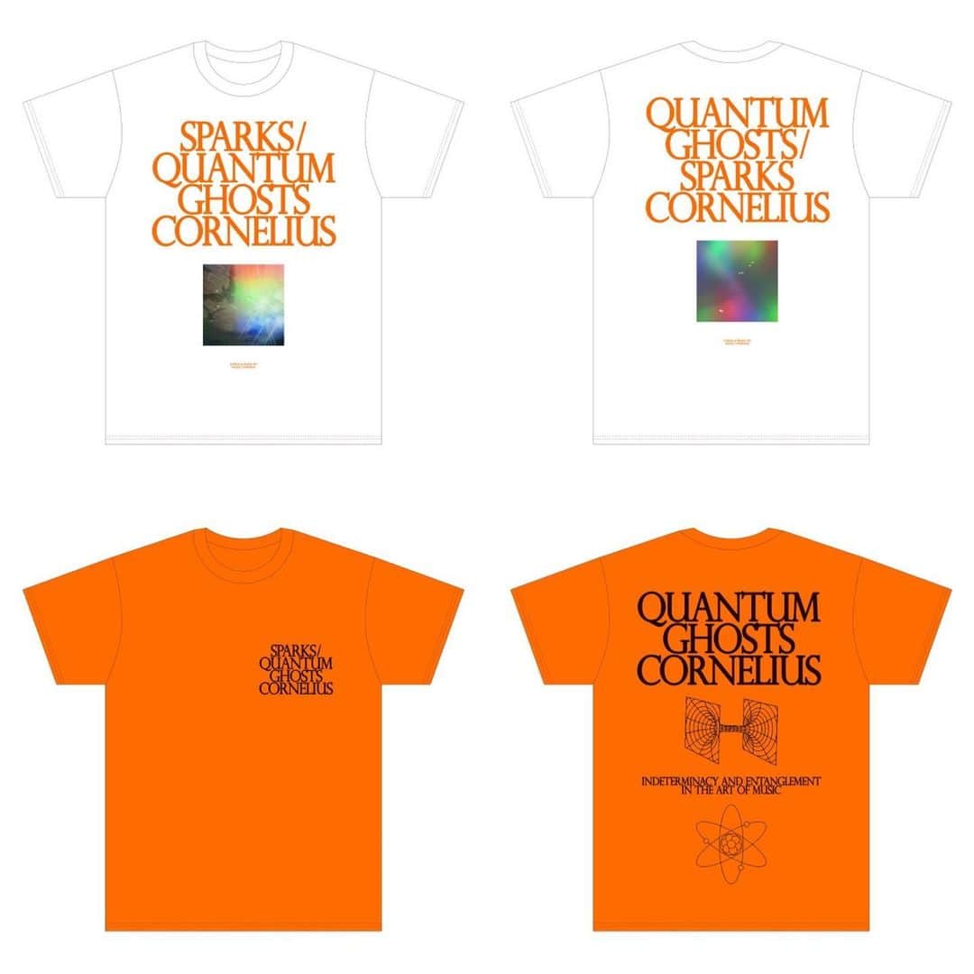 のインスタグラム：「⚡️💥👕💥⚡️  Cornelius「Sparks / Quantum Ghosts」T-Shirts (Available Now!)  <Cornelius Official Merchandise> Online shop shipping worldwide now! For more information, please visit link in bio.」