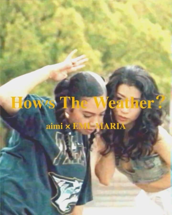 EMI MARIAのインスタグラム：「Teaser for “How’s The Weather? “ aimi × EMI MARIA (Prod. By Modesty Beats)  Directed by Taka @taka_creative   R&B loversな私たちのコラボシングル リリースまであと1週間...！！  楽しみな人は今の気分を☀️🌤⛅️🌥☁️🌦🌧⛈🌩🌨❄️☃️☔️☂️で教えて🫧  How’s the weather in your heart? Let us know with emojis🫧  2023.5.24 How’s The Weather? Release Pre-save & Pre-add link in bio 🪷  Post by aimi #howstheweather #aimimusicofficial #emimaria #modestybeats #rnbmusic」