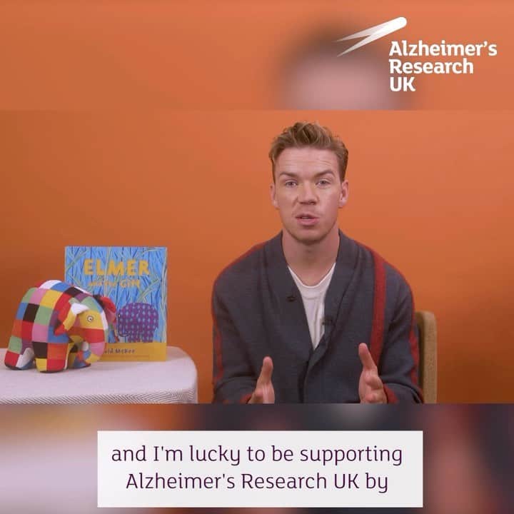 ウィル・ポールターのインスタグラム：「Wondering how you talk to young people about dementia?  Our supporter @willpoulter has recorded a special reading of Elmer and the Gift – a storybook adventure where Elmer the Patchwork Elephant helps his Aunt Zelda, who has memory problems, remember a gift she was meant to give him.  Alzheimer’s Research UK has teamed up with Andersen Press for the launch of the book, which was written and illustrated by the late David McKee.  The paperback also features a special guide from the charity with useful information to help adults talk to children about dementia.  To watch Will’s reading, click the link in ours or Will’s bio.」