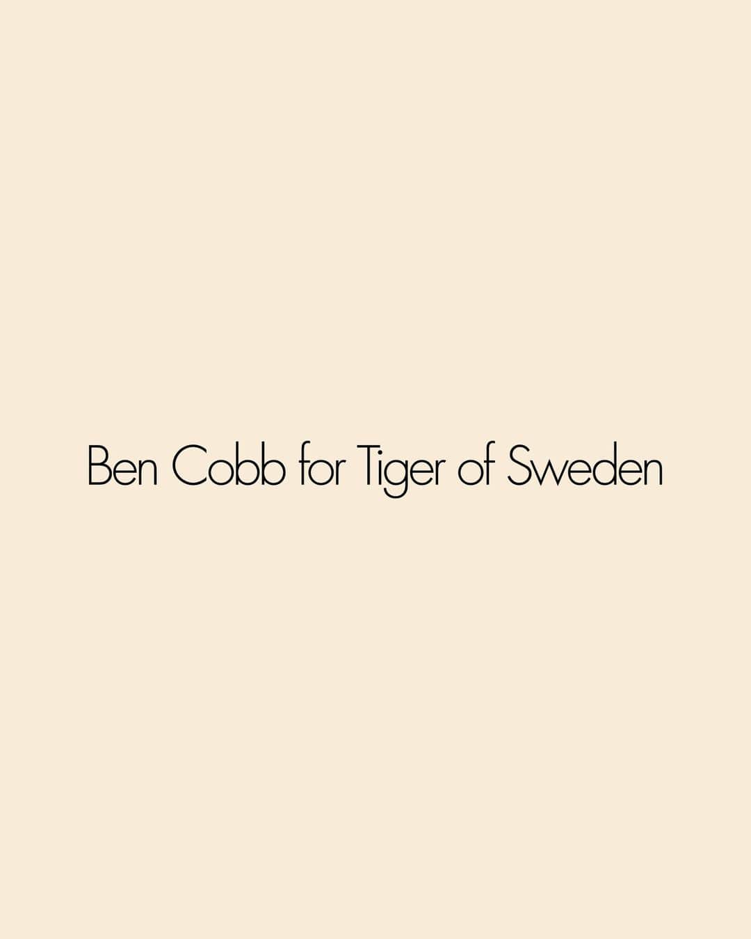 のインスタグラム：「Following the success of the first, 'Ben Cobb for Tiger of Sweden' collection comes a summer continuation.  The offering features six essential pieces using the same designs but reimagined in summer, lightweight fabrics. The collection is again made from leftover stock sourced primarily from British and Italian manufacturers; as a result, each piece is produced in limited numbers.  Available at matchesfashion.com, tigerofsweden.com and Tiger of Sweden, Marylebone High Street, May 17th. #TigerofSweden #BenCobbCollection」