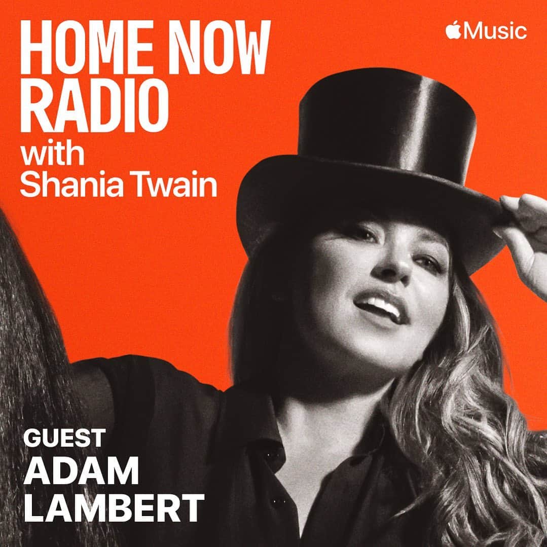 アダム・ランバートのインスタグラム：「I’m SO excited to be joining my friend @ShaniaTwain on #HomeNowRadio to talk all-things Idol, Queen, and everything in between — only on @AppleMusic ✨」