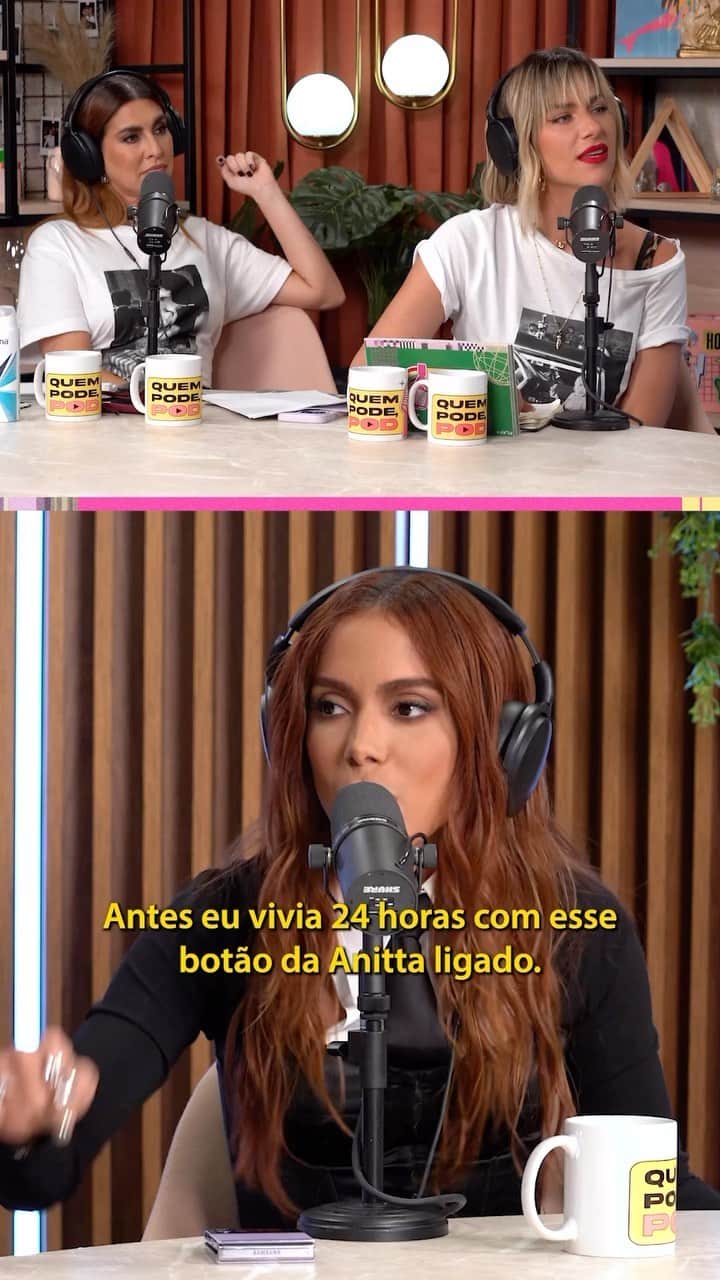 のインスタグラム：「Alguém aí já se perdeu no personagem? A Anitta já! Quer dizer, a Larissa. AAAAAAAAAAH to confusa! Mas esse pedacinho da entrevista é só pra dizer que Larissa e Anitta se fundiram numa entrevista muito maravilhosa pro nosso #QuemPodePod que já está disponível no canal @gioh_oficial desde ontem e batendo recordes de visualizações, claro, como em tudo o que ela faz. Ela é a PATROA SIM!!! @anitta 🔥  Corre lá pra ver! O link tá na bio!」