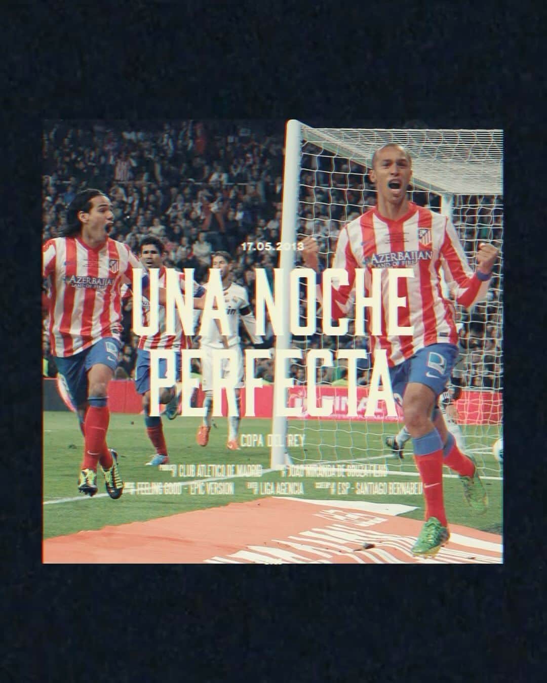 ミランダのインスタグラム：「Hace 10 años que el tiempo se detuvo en el Bernabéu. En aquella final de la Copa del Rey, he vivido uno de los días más mágicos no sólo de mi carrera, sino de mi vida.   Junto con toda la gente del @atleticodemadrid , comprendí que ganar es muy importante, pero ganar de la nuestra manera es mucho más importante. Nunca dejes de creer! Este es el espíritu colchonero.  Aupa Atleti! ❤️🤍🏆」
