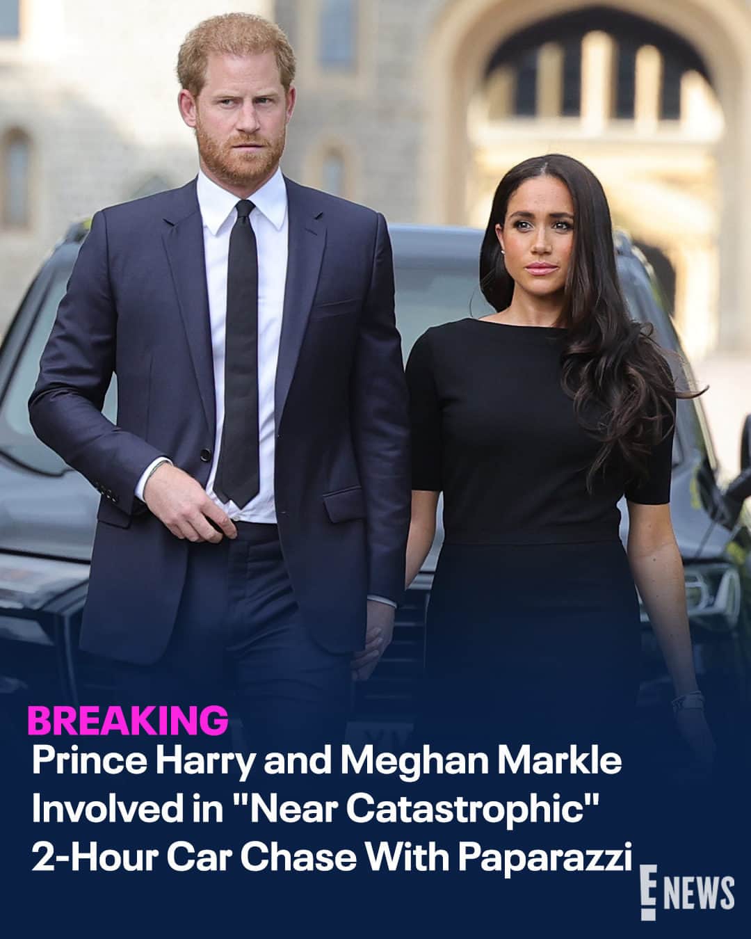 E! Onlineさんのインスタグラム写真 - (E! OnlineInstagram)「The Duke and Duchess of Sussex's night in NYC took a scary turn after being involved in a relentless car chase that lasted over two hours and resulted in multiple near collisions. Link in bio for everything we know as the story develops. (📷: Getty)」5月18日 0時08分 - enews