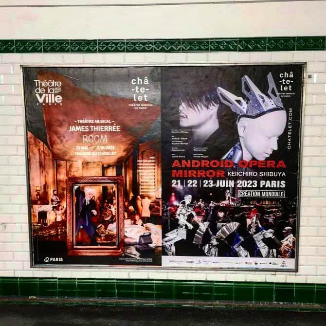渋谷慶一郎さんのインスタグラム写真 - (渋谷慶一郎Instagram)「パリの地下鉄にもアンドロイドオペラ😉 You can find Android Opera in Metro Paris.」5月18日 0時39分 - keiichiroshibuy