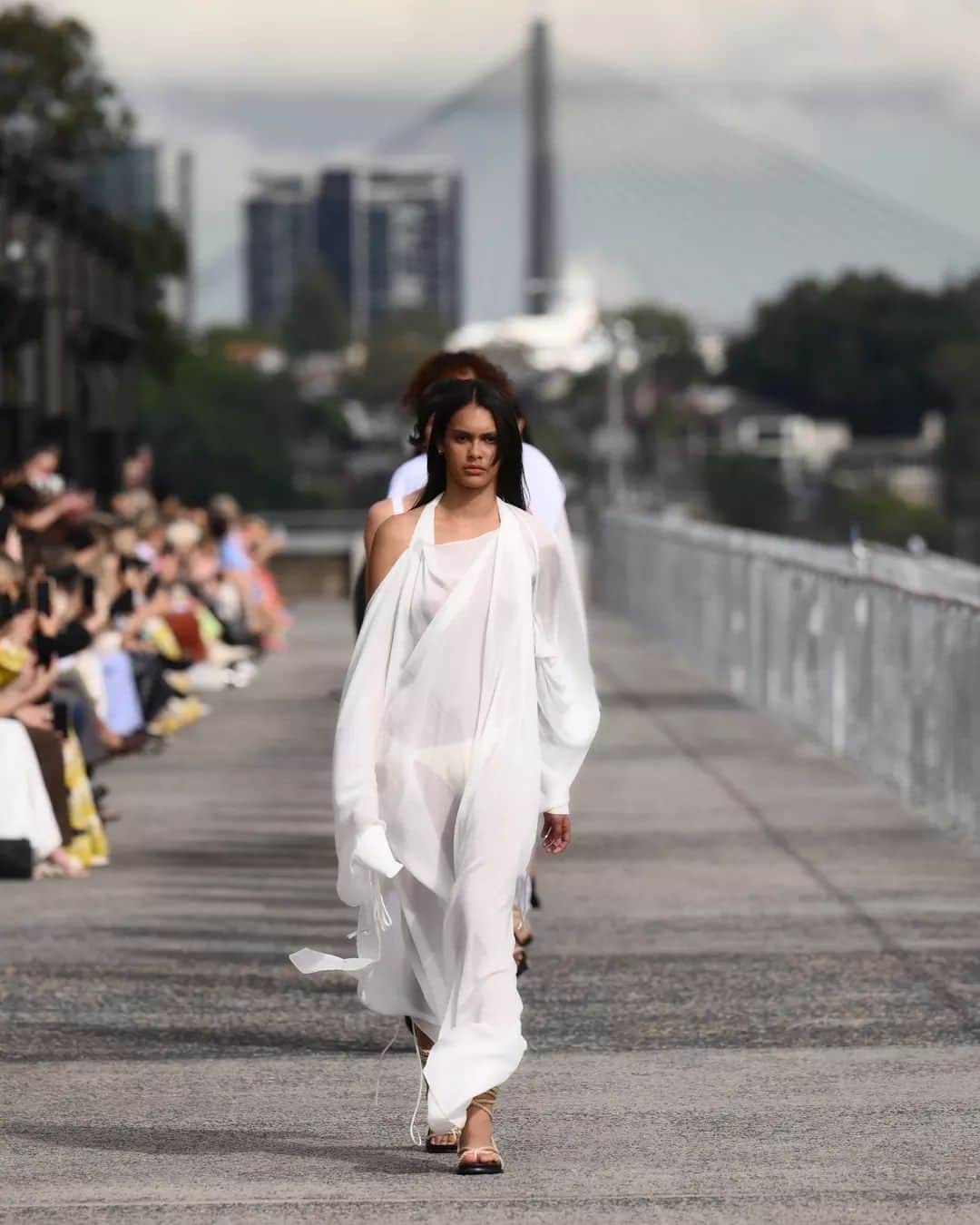 Fashion Weekのインスタグラム：「*Books flight* #BondiBorn's #Resort23 collection is light, airy, and vacation ready. Set along Sydney's North Shore, @bondibornaustralia is the perfect welcome to #AustralianFashionWeek.」