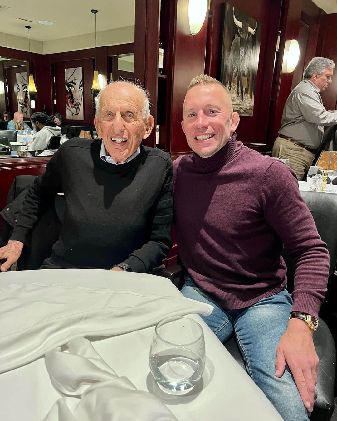 ジョルジュ・サンピエールのインスタグラム：「I consider myself lucky to have friends who have a lot of life experience that I can learn from. Listening to elders can sometimes help you avoid making mistakes and make the right decisions.」