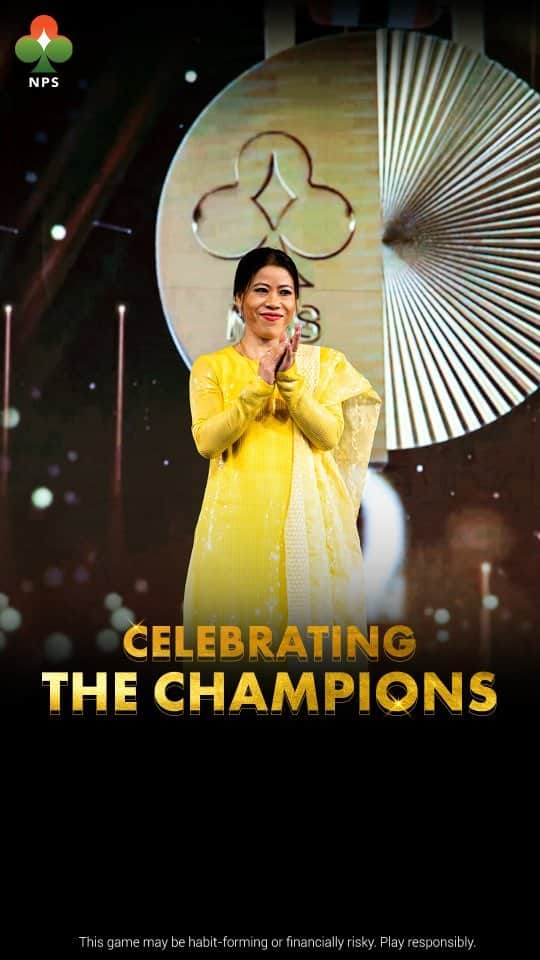 Mary Komのインスタグラム：「Glorious glimpses from the #NightOfGlory, the night where all the champions came together.   #AbIndiaKhelegaGloryKeLiye #IndiaPlaysForGlory #PokerBaazi  #NPS #Medallists #NightOfGlory #IndiaKhelegaPoker」