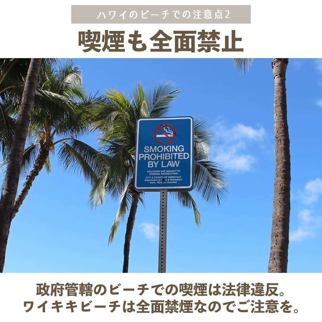Aloha Street アロハストリートさんのインスタグラム写真 - (Aloha Street アロハストリートInstagram)「＼ ハワイのビーチで注意すべきルール＆マナー🏖️ ／  ハワイのビーチを楽しく満喫するために守るべきルールや禁止事項などをまとめました。  お酒やタバコに関するルールは、違反すると罰金も…😳ハワイ出発前に一読を〜！  詳細は以下、もしくはプロフィール欄のURLからどうぞ💁‍♀️  https://www.aloha-street.com/go/instagram/48017  #ハワイ#ハワイ好き#ハワイ好きな人と繋がりたい #アロハストリート#ワイキキビーチ#hawaii#i#hawaiistagram #happy#waikikibeach#instagood#alohastreet」5月18日 6時40分 - alohastreetcom_hawaii
