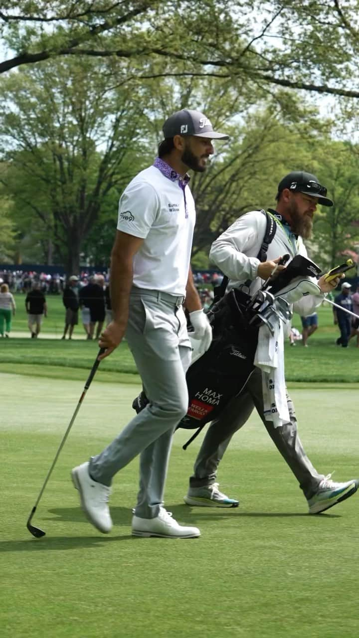 マックス・ホーマのインスタグラム：「Major week! Great few days of work. Can’t wait to get it going tomorrow @pgachampionship #golf #pvo」