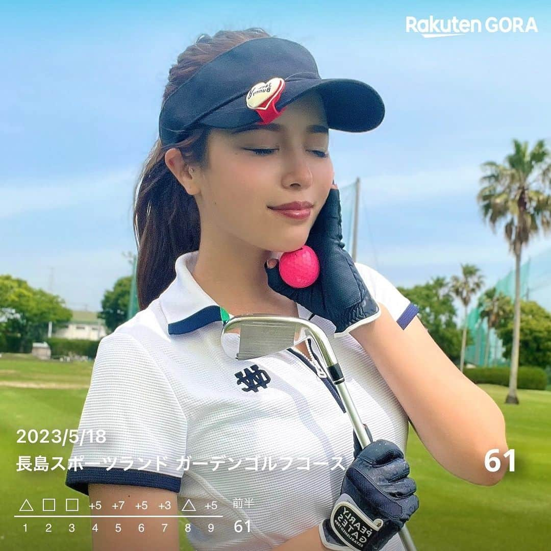 DJ NANAのインスタグラム：「ほぼ初コースデビュー⛳️🏌️‍♀️  @djt_kay 師匠と長嶋のショートコースに💨  打ちっぱなしの時つまらんからって アイアンやらずに ドライバーばっかり打ってたおかげで ドライバーはキレイに飛ぶけど アイアン使うとズタボロでした🤣🤣  初めてコースに出てアイアンの大切さを知ったwww  T-kayさんと初コースデビュー記念写真撮り忘れた...🥹  #ゴルフ #コースデビューが今月の目標 #目標達成 #9holes⛳️ #意外とすぐ終わった #普通のコースに出る勇気はまだない #とりあえず打ちっぱなし行きたい #誰か誘ってください #ゴルフ初心者」