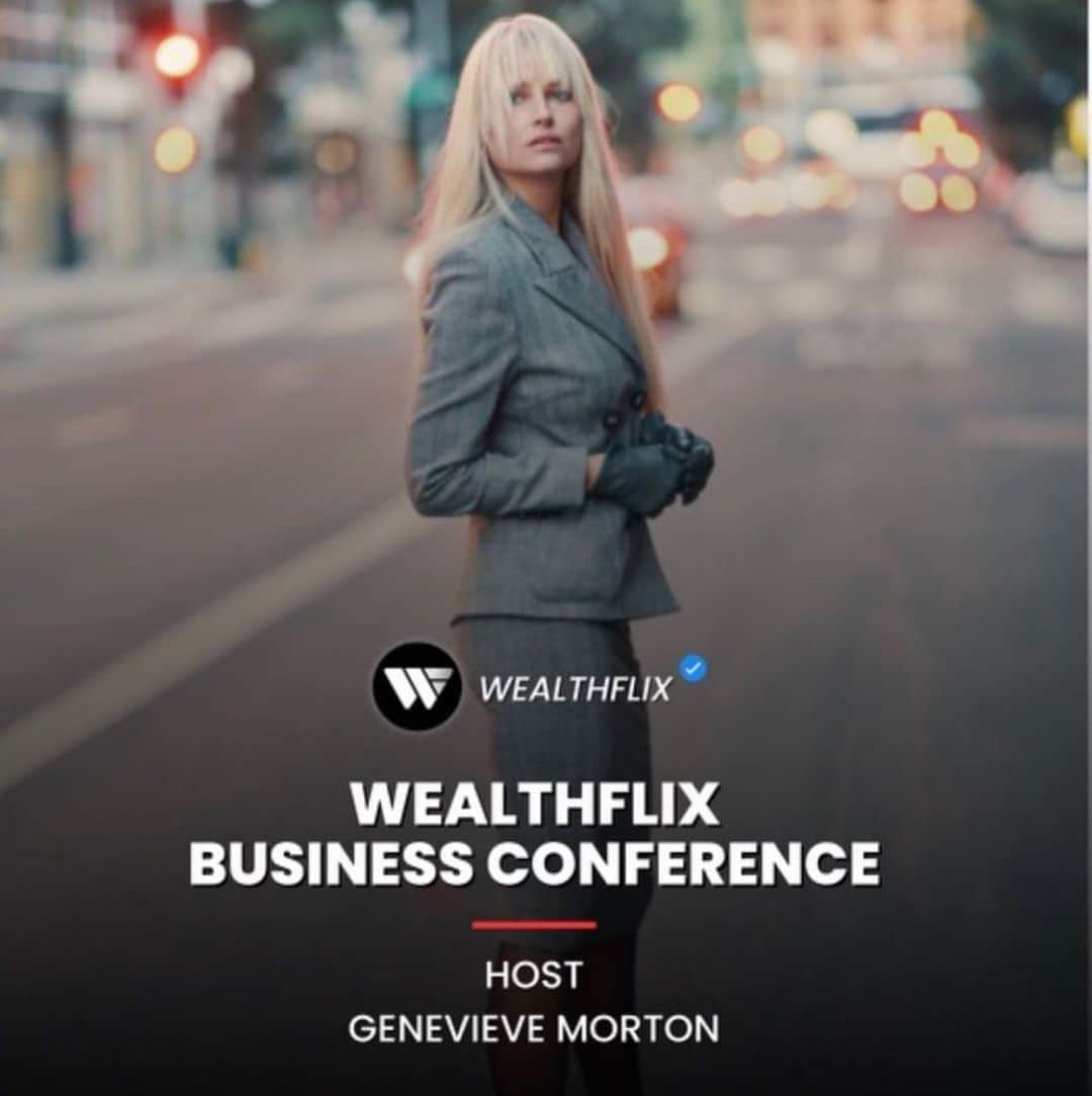 ジェネビーブ・モートンのインスタグラム：「Come and join me for the @wealthflix.io Business Conference! Click the link in bio for all the details!   Don't miss your chance to meet me and celebrity entrepreneurs like Daymond John, Baron Davis and Magic Johnson at the inaugural Wealthflix Event at Tao Los Angeles on May 26 where you'll get:  🔥 First-hand feedback from celebrity investors 🔥 Exclusive access to their business secrets 🔥 Behind the scenes look at their investments 🔥 Tips on how to build generational wealth  Your ticket purchase also includes a raffle for a one-of-a-kind experience with your favorite celebrity!」