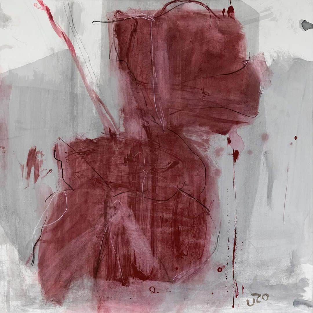 Uzo Hiramatsuのインスタグラム：「People are inherently like flowers, part of nature itself. By learning from the workings and behavior of nature, I believe it is possible to achieve randomness even in intentional art creation. I want my paintings to evoke that possibility #painter #Japan #fukuoka #contemporaryart #painting #drawing #mixedmedia  #flower #flowers」