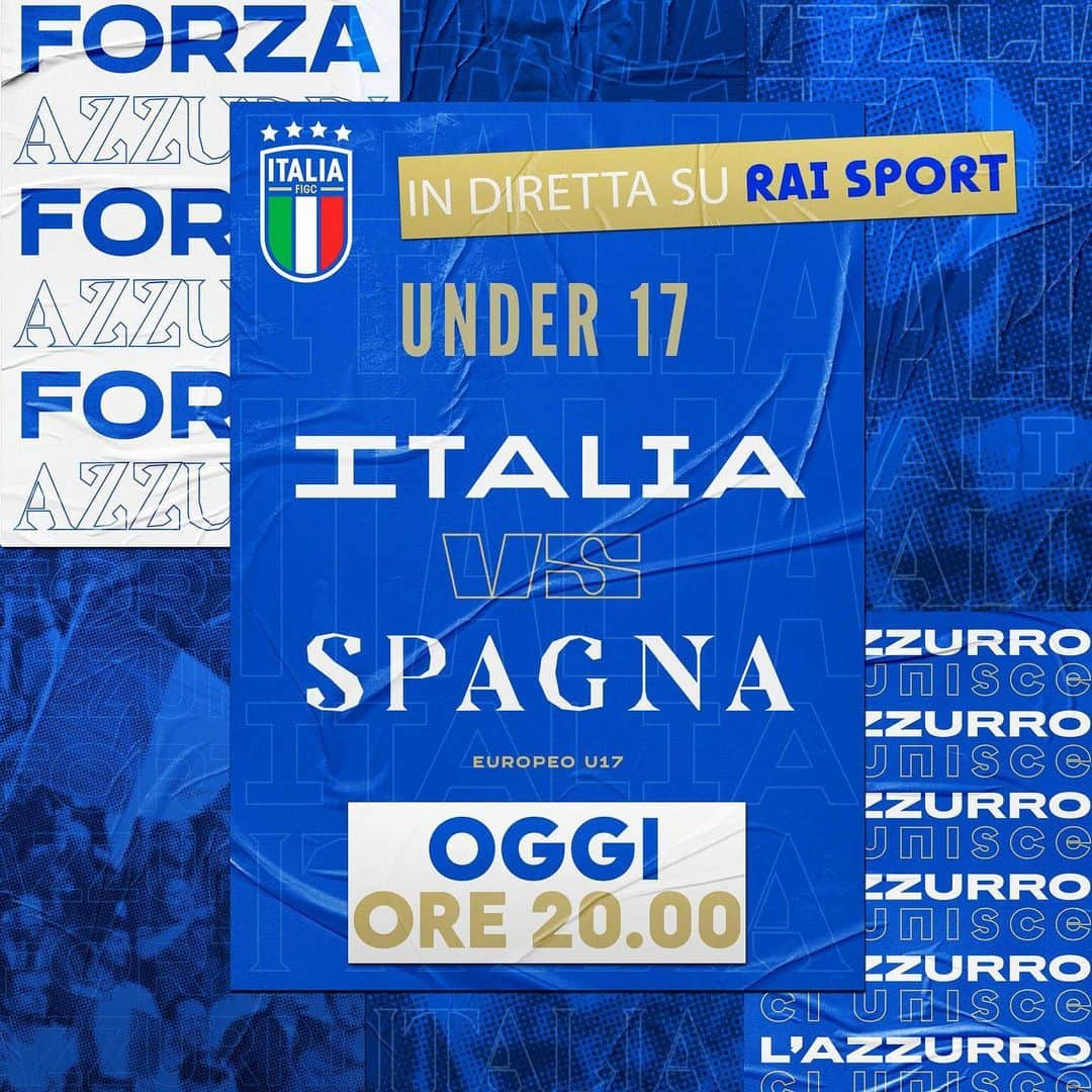 サッカーイタリア代表さんのインスタグラム写真 - (サッカーイタリア代表Instagram)「#Under17  🇮🇹 #Italia 🆚 #Spagna 🇪🇸 ⏱️ Oggi, ore 20.00 🏟️ #Budaörs  ⚽️ #U17Euro 📺 #RaiSport  #Azzurrini #VivoAzzurro」5月18日 16時32分 - azzurri