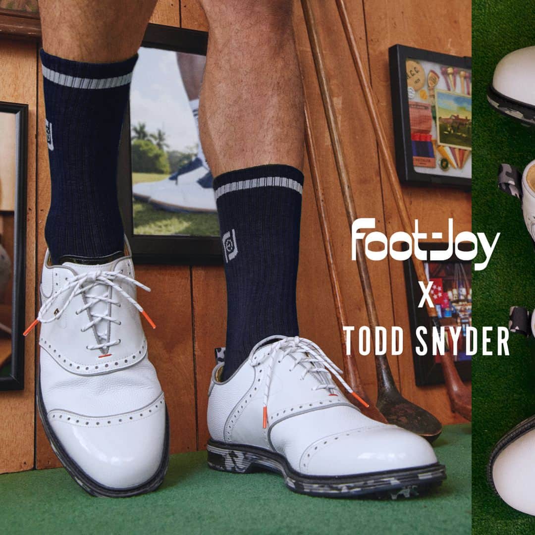 のインスタグラム：「【本日発売】FootJoy × Todd Snyder  “THE BACK TEES”COLLECTION  ゴルフの歴史を代表する選手たちが、今日リンクスに足を踏み入れたら、どのような服装をするだろうか。  その答えが、 FJ × Todd Snyder コレクションです。  今回のコレクションでは、60～70年代、当時の偉大なゴルファー達にインスパイアされた象徴的なゴルフスタイルを現代的に解釈しました。  ※一部日本未展開のアイテムもございます  #FJxTS #FootJoyxToddSnyder  #footjoy #フットジョイ #ToddSnyder #トッドスナイダー #1ShoeInGolf #golf #golfshoes #ゴルフ #ゴルフシューズ #ゴルフ男子 #ゴルフ女子 #シューズ #ゴルフファッション #ゴルフコーデ #ゴルフウェア #ゴルフ好き #コラボ #コラボレーション #限定」