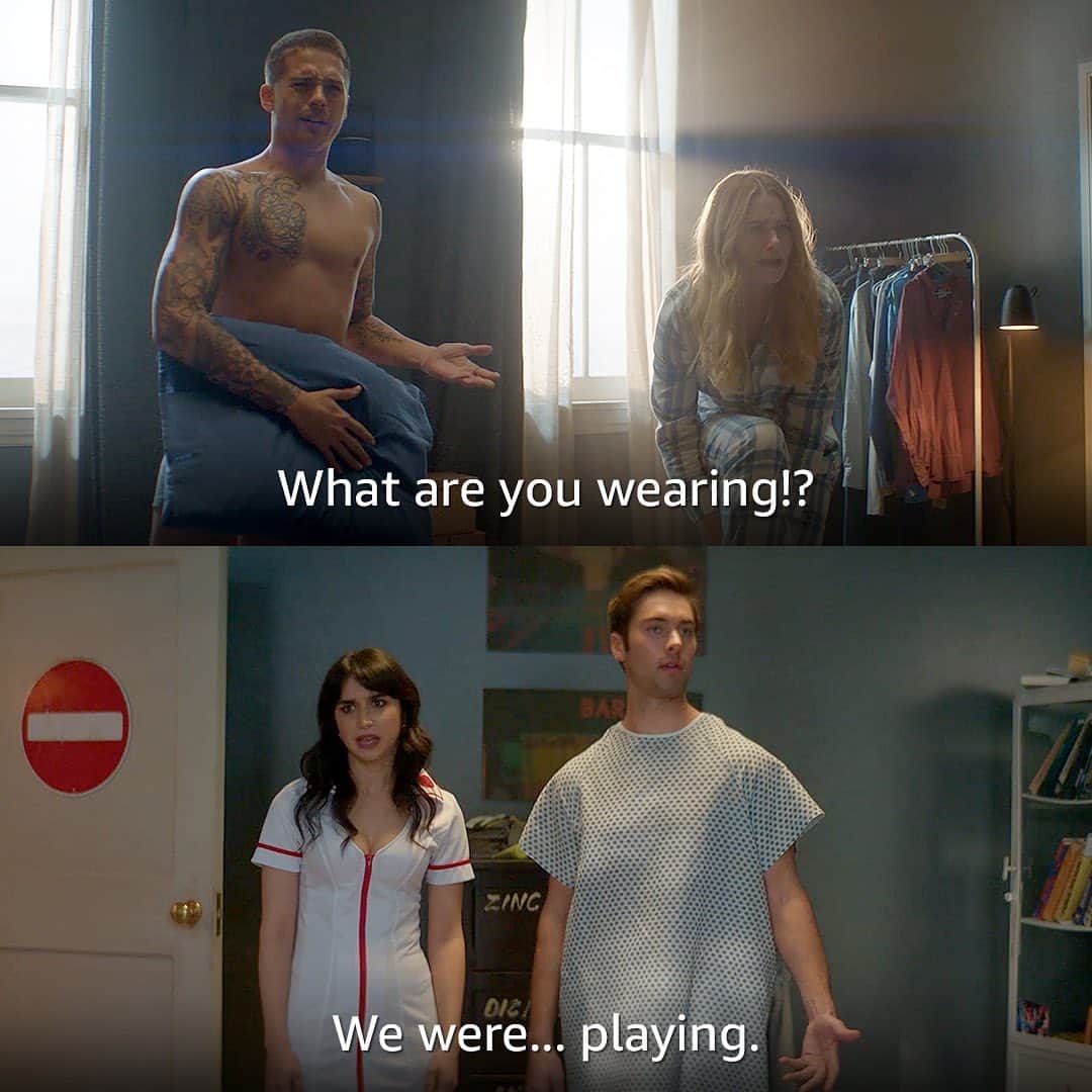 オースティン・ノースのインスタグラム：「You can stan Abby and Travis, but the real ones know it's all about Shepley and America 👀 Beautiful Disaster is out now on Prime Video UK!」
