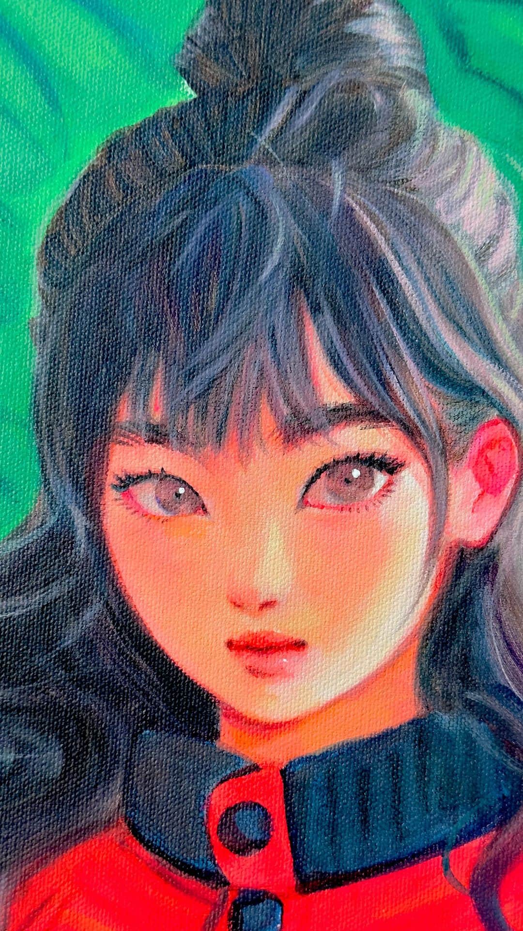 門小雷のインスタグラム：「⚡️FROM START TO FINISH⚡️  𝐅𝐚𝐢𝐥𝐞𝐝 𝐓𝐨 𝐃𝐢𝐚𝐥 𝐓𝐡𝐞 𝐑𝐞𝐚𝐥 𝐊𝐢𝐭𝐭𝐲 (2023) Acrylic on canvas 135 x 175 cm」