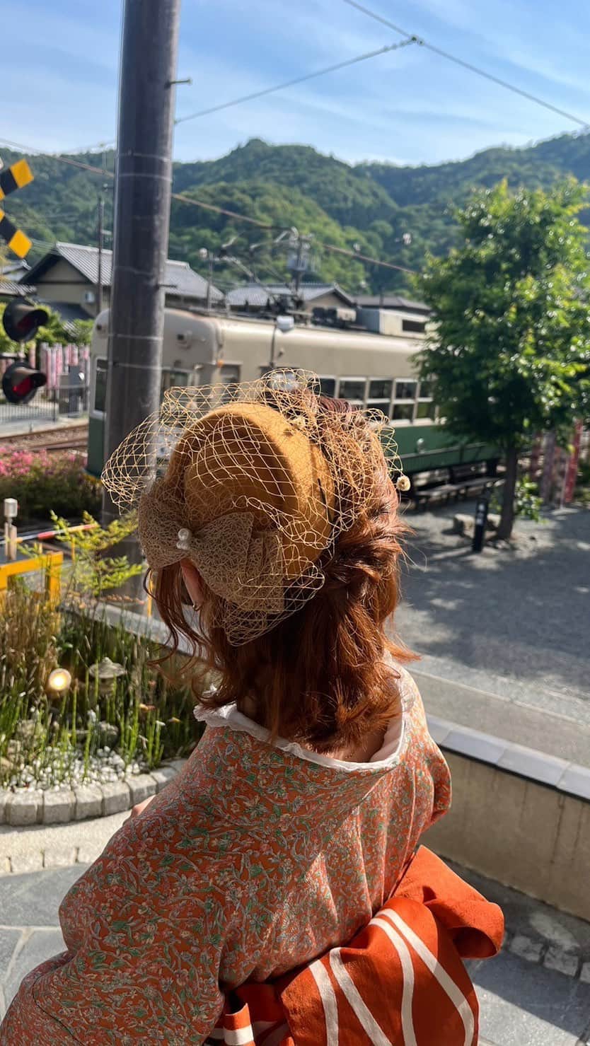 夏川愛実のインスタグラム：「#京都#嵐山#京都観光#着物」