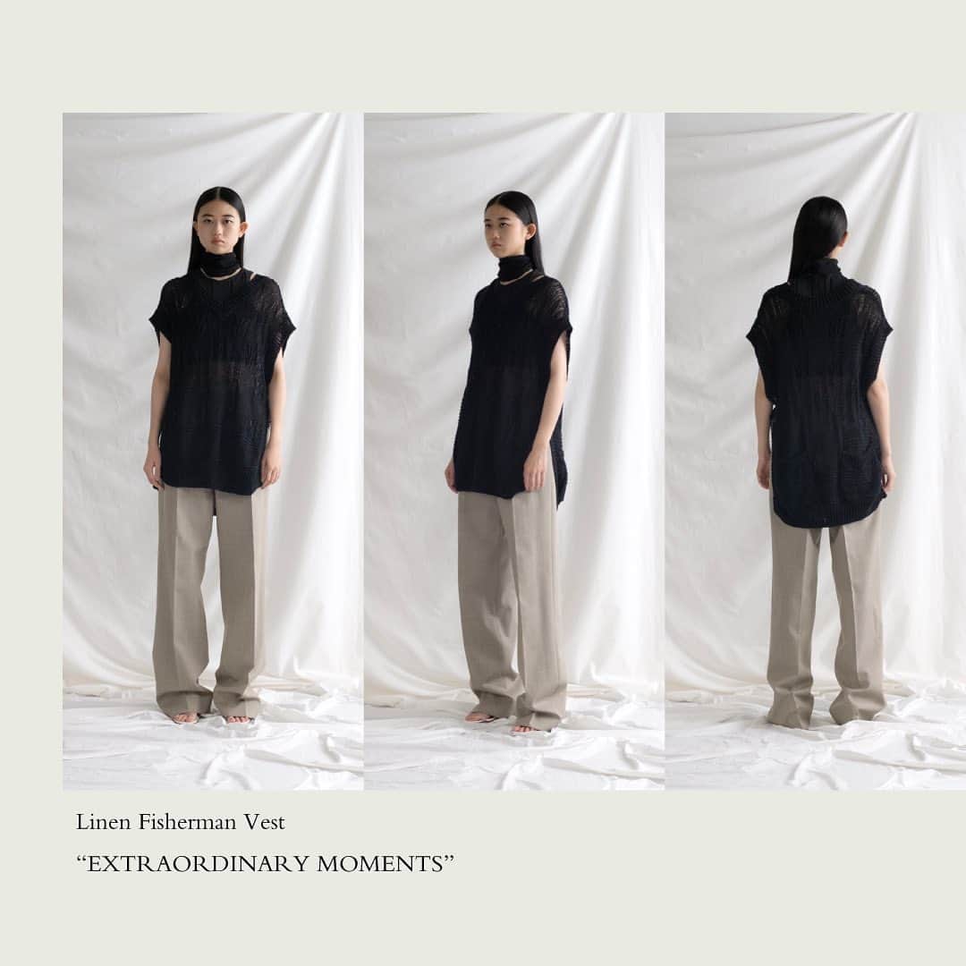 TARO HORIUCHIのインスタグラム：「#tarohoriuchi 2023 S/S ‘EXTRAORDINARY MOMENTS’   ●Linen Fisherman Vest  #tarohoriuchi23ss」