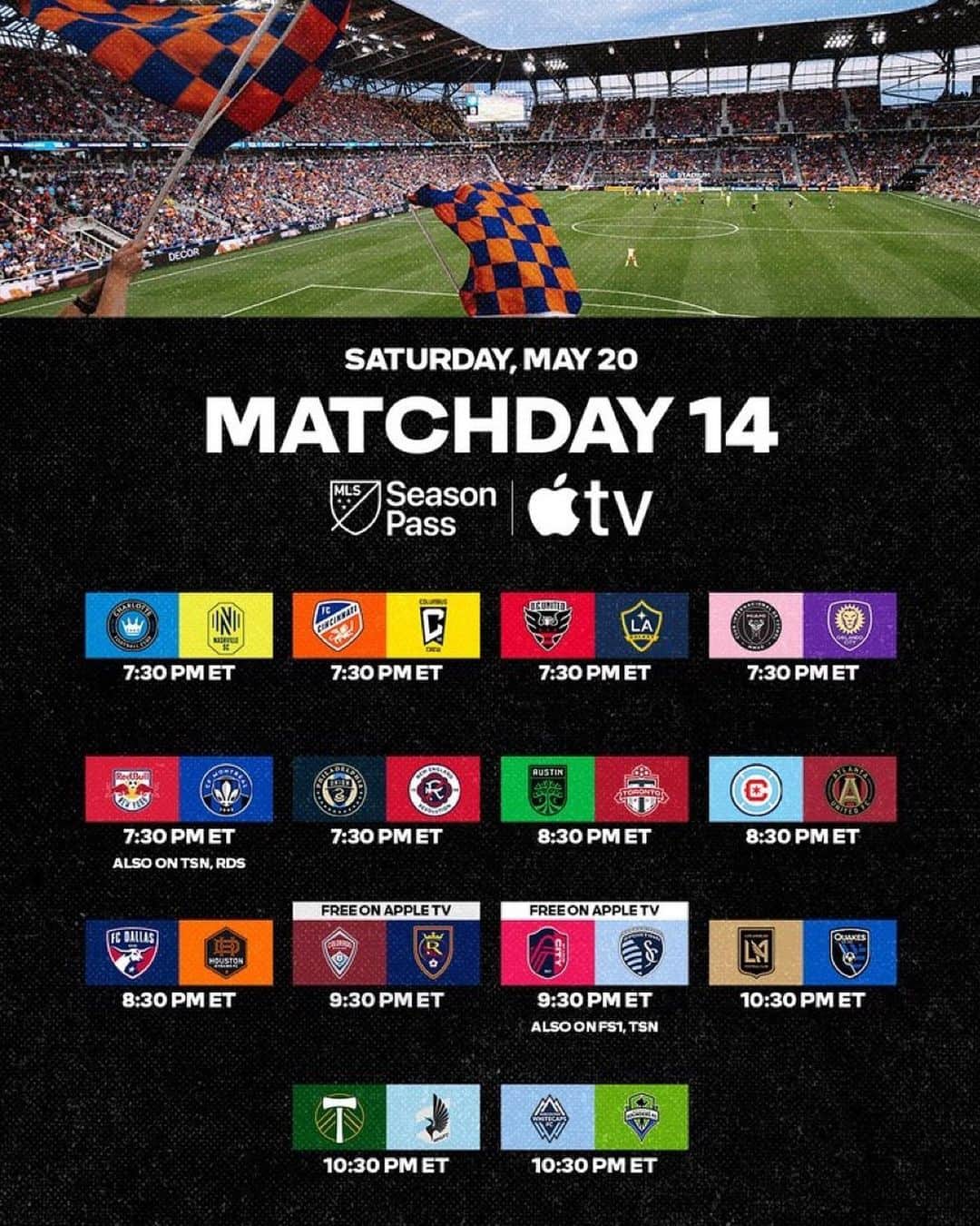 Major League Soccerのインスタグラム：「We have even *more* soccer for you this week.」
