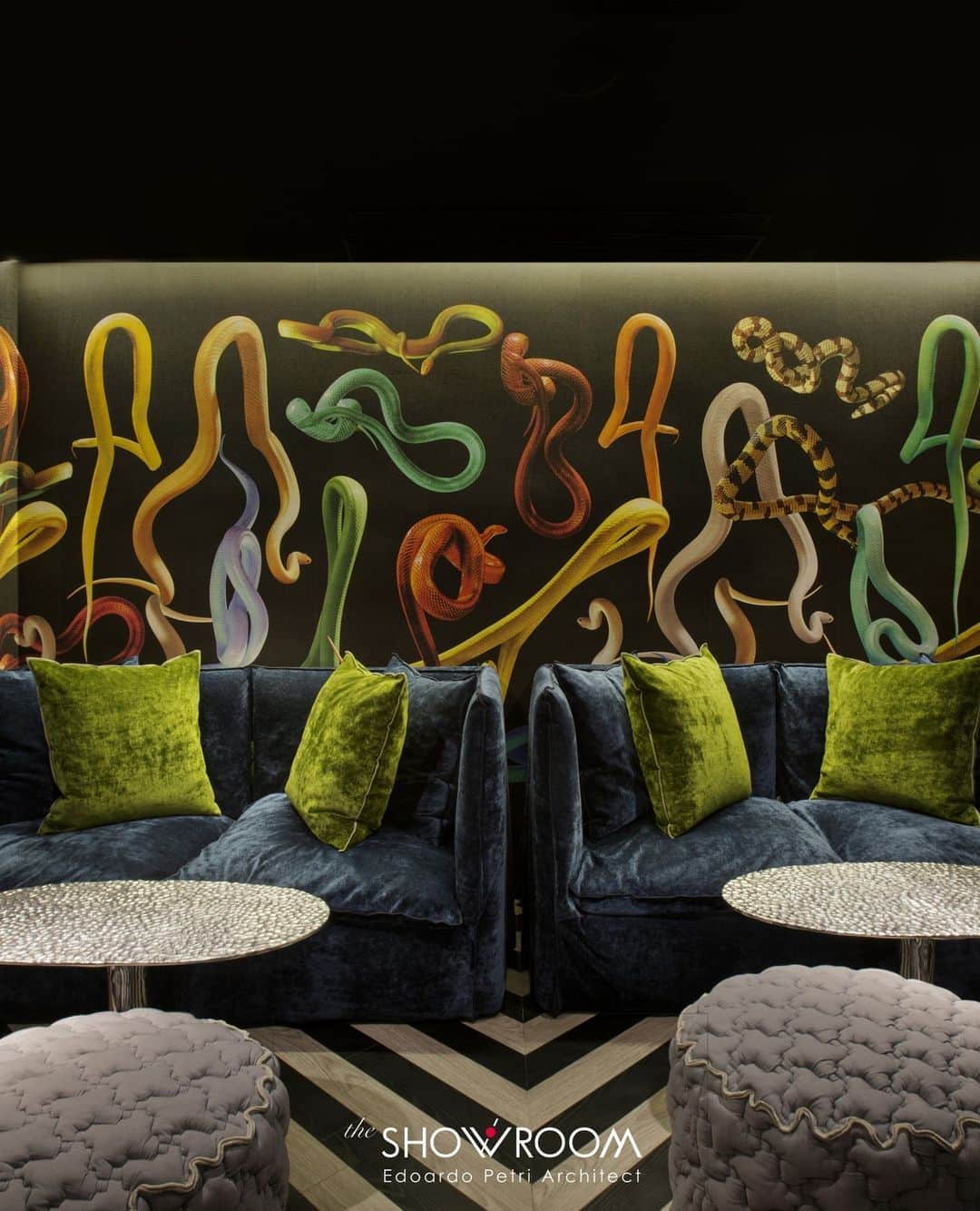 のインスタグラム：「#GervasonINtour ⁠ In the eclectic design project of The Showroom Shanghai designer speakeasy bar, comfort and versatility take center stage. ⁠  Inspired by the ethereal beauty of the white version, the GHOST modular sofa fits perfectly into the project with its versatile design. ⁠The frame is light and minimalist, and accommodates fabric cushions, ensuring ultimate cosiness. ⁠ ⁠ Immerse yourself in the allure of the Ghost Modular Sofa, where comfort meets sophistication.⁠ ⁠ Discover the project by clicking on our link in bio. ⁠ ⁠ Photo @the_showroom_sh」