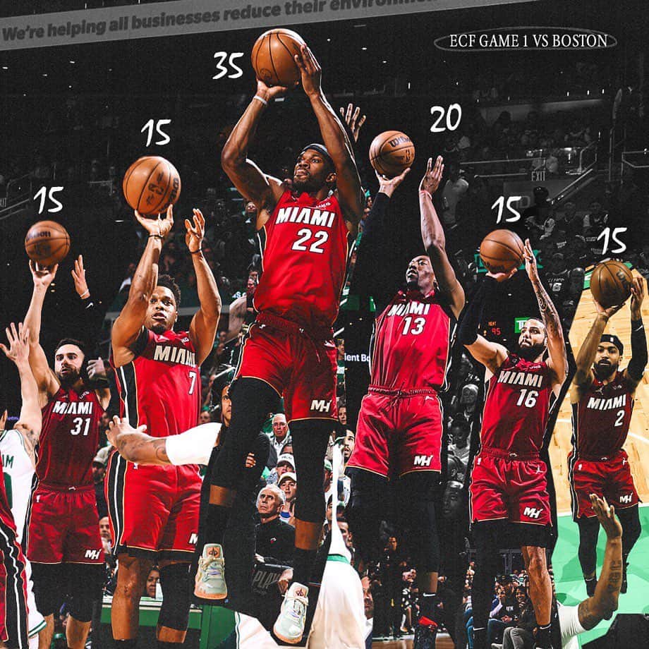 Miami HEATさんのインスタグラム写真 - (Miami HEATInstagram)「Tied the NBA record with 6 players scoring 15+ in a playoff game. Balanced attack 👌」5月19日 2時11分 - miamiheat