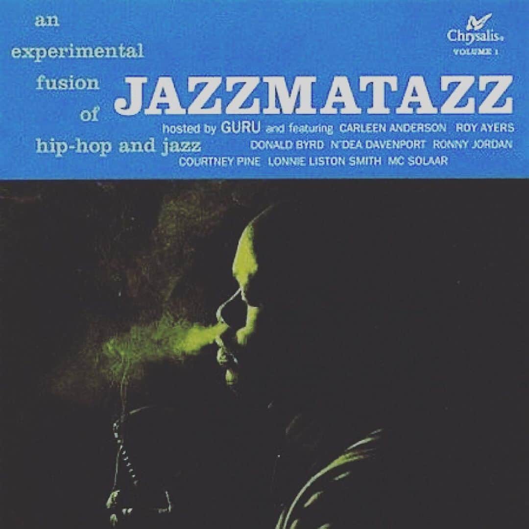 DJプレミアのインスタグラム：「SALUTE 30 YEARS... Jazzmatazz Debut LP R.I.P. GURU 🙏🏾 💚 🕊️」