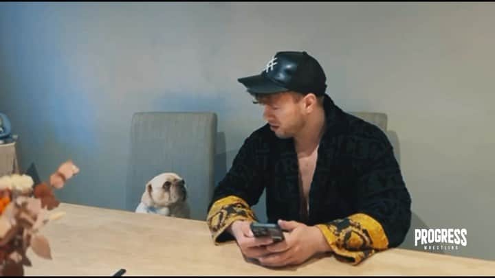 ウィル・オスプレイのインスタグラム：「“What about the IWGP World Heavyweight Championship? Has anyone in the tournament won that? No, just me.”  👀 Also… Who was Will Ospreay on the phone to?  🎟️ Get your #SSS16 tickets here: bit.ly/PROTIX1   #PROGRESSWrestling #Wrestling」