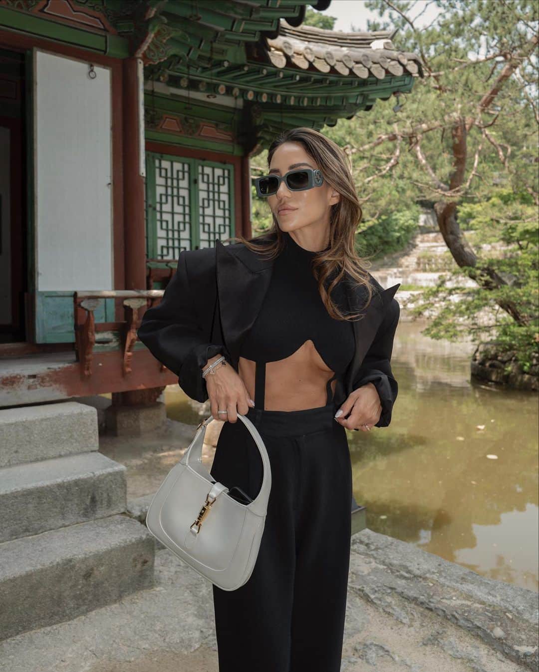 Tamara Kalinicのインスタグラム：「This @gucci top ♾️ Had the best time with my friends in Secret Palace - which you will see in some of the pics😅 #GucciCruise24」