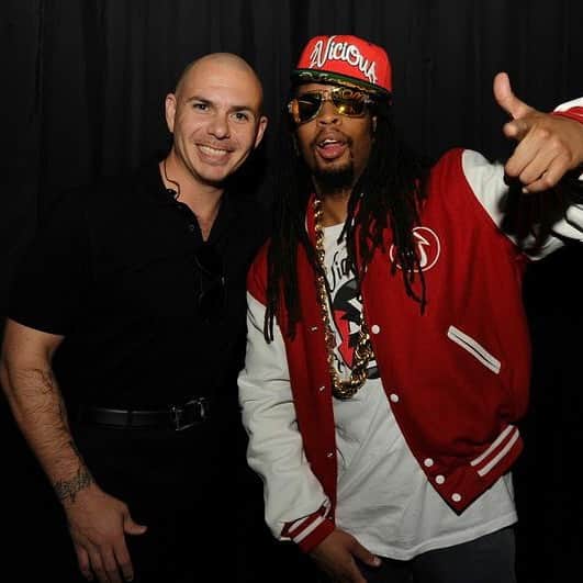 ピットブルのインスタグラム：「From the Cuban Rideout to Jumpin ….. Pequeño Juan @liljon and me throughout the years making history」