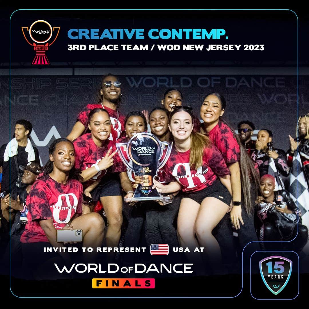 World of Danceさんのインスタグラム写真 - (World of DanceInstagram)「Congratulations to the winners of World of Dance Championship Series New Jersey 2023! 🏆   These teams are now qualified for World of Dance Finals, August 11th-14th at the Anaheim Convention Center!  ➡️ Swipe to see our champs and make sure to leave some love in the comments!🔥  TEAM DIVISION 🥇Creative Reaction @creativereactioncompany 🥈Academy of Phresh @iamphresh_ 🥉Creative Contemp. @creativereactioncompany  JR TEAM DIVISION 🥇Next Level @adrenaline_nova 🥈Phresh Pham @iamphresh_ 🥉Reverb Dance Collective @reverbdanceco  Thanks, to all the competing teams, showcase teams that took our stage, see you at finals! 🙏  #wodnj23 #worldofdance」5月19日 6時07分 - worldofdance