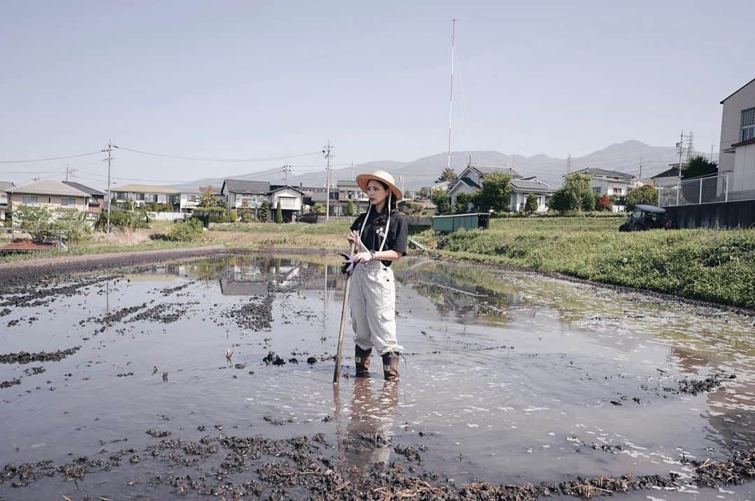 武藤千春さんのインスタグラム写真 - (武藤千春Instagram)「米づくり１年目。  色んな世代の、 色んな暮らし方や働き方をしてる人たちが 一緒に田んぼに入って 泥だらけになって作業をしてます。  いよいよ来週はお田植え〜  #米米倶楽部 #農ライフ」5月19日 6時55分 - iamchiharumuto